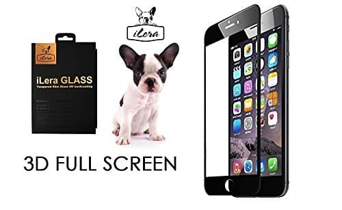 3D Tempered Glass iPhone 7 screen protector, Full Cover 100% glass ILera White 2 in 1 set, tempered glass with Anti Glare Back Film, Japanese Quality ASAHI Glass With Black Gift Box