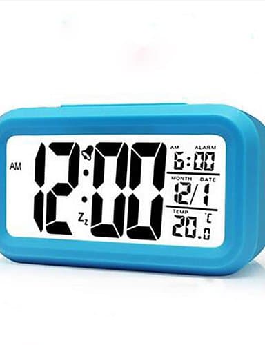 YSDSS Time Clock Bell Students Three Groups Smart Bedside Noctilucent Alarm Clock Creative Mute Electronic Clock , Robin''s Egg Blue JTWM