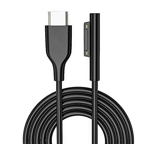 Delippo Surface Go Charger Cable 6ft, Surface Connect to USB-C Charging Cable, Compatible with 15V USB- C PD Charger for Microsoft Surface Pro 3 Pro 4 Pro 5 Pro 6 Pro Surface Laptop