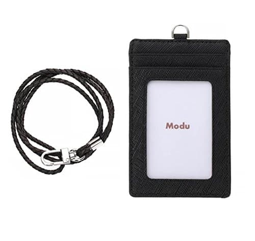 Leather ID Card Holder (black)