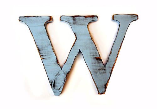 Letter W Wall Letter Decor Rustic Chic Photo Prop Initials Large Letter Gift Alphabet Nursery Kids Decor