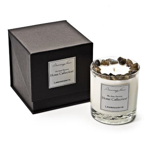 Semi-Precious Labradorite Candle, 16-Ounce