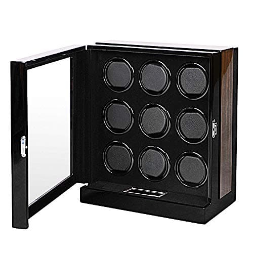 AUBLAN Automatic Watch Winder Storage Box with Led Light & Quiet Mabuchi Motor