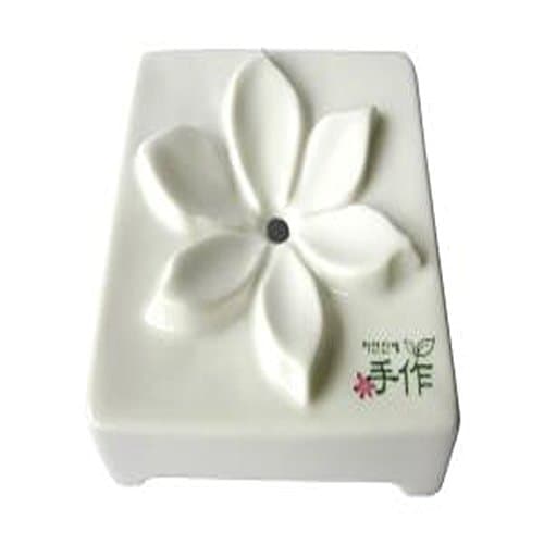 White Porcelain Flower Patterns Bathroom Soap Case