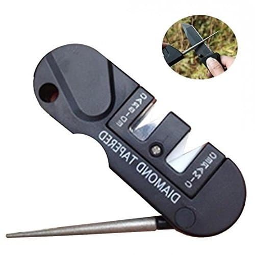 Knife Sharpener -Portable Multifunction Diamond Tapered Sharpener Folding Knife Sharpener Pocket Outdoor Sharpening stone Pocket knife sharpener