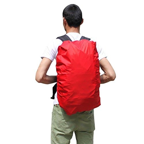 Pack Covers Camping Waterproof Backpack Dust Rain Proof Bag Suitcase Luggage Rucksack Cover waterproof backpack cover for women men Size 57-47 L Red
