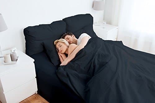 Sheet Set 100 % Rayon Made from Bamboo Sheets and 600 Thread Count Made in Italy Luxury Super Silky Soft and Silkiest Best Quality Bedding Fabric With 15 Inches DEEP POCKET (QUEEN, BLACK PEPPER)