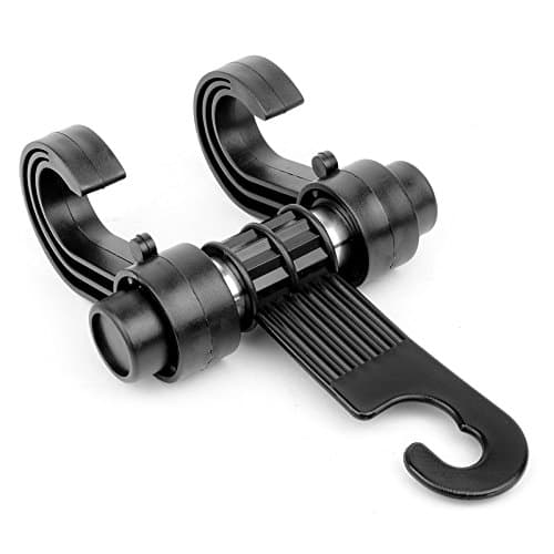 Helpful Practical Convenient Car Seat Convenience 2 Hooks Coat Purse Shopping Bag Organizer Holder Plastic Hanger Black