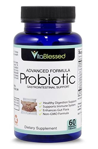 Advanced Probiotic Formula High Quality Blend Non-GMO for Healthy Immune System and Gastrointestinal Support plus Enhanced Gut Flora. Effective for Men and Women. Made in the USA - 60 Capsules
