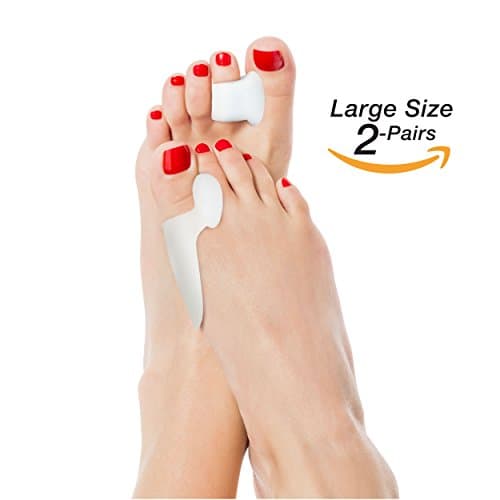 Past Limits Bunion Pad Toe Separators and Spacers Set (2-Pairs Large)