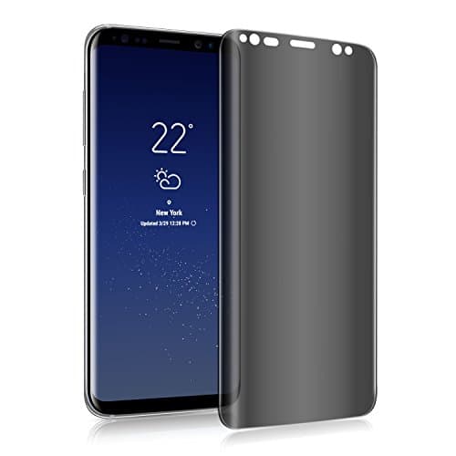 Galaxy S8 Plus Privacy Screen Protector,Super protection S8 Plus Premium[3D Curved][Case Friendly][Anti-Scratch] 9H Hardness Tempered Glass Film Screen Protector for Samsung Galaxy S8 Plus，Transparent