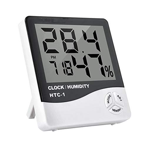 Temperature Meter Practical Indoor Clock Digital LCD Table Thermometer Humidity Room Hygrometer