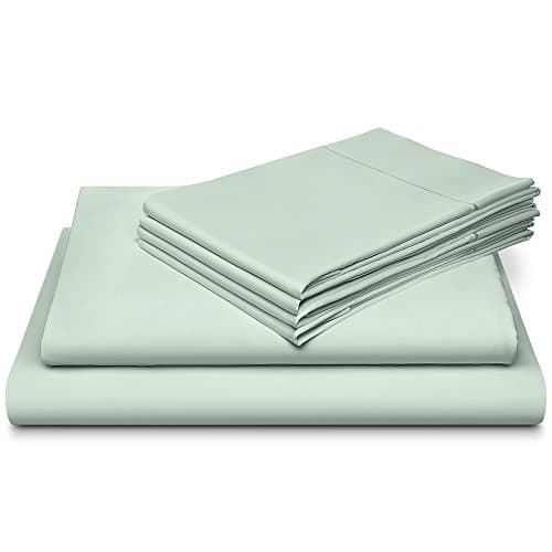 800 Thread Count 100% Cotton Sheet Set, Soft Sateen Weave,King Sheet with BONUS PILLOWCASES, Deep Pocket,Hotel Collection,Luxury Bedding-Bestseller-WITH MARROW HEM,Ballad Blue by Dream Castle Linens