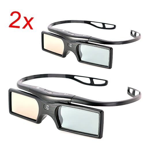 2 Pairs Replacement Active Shutter 3D Glasses of TDG-400A, TDG-400A/1, TDG-500A for Sony 3D TV X500A/W850A/W950A/W900A/W800B/W850B/X9000B Series