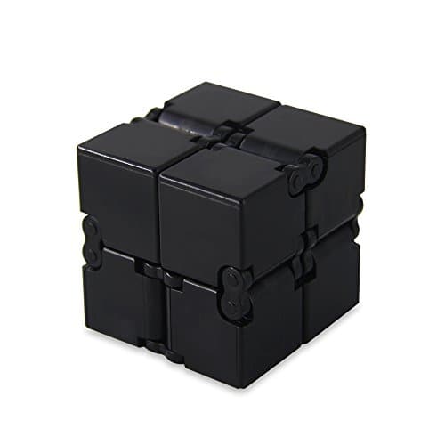 XingTY Infinite Cube Decompression Magic Square Infinite Flip Rubik's Cube Stress Reducer for ADHD Kids Students Adult (Plastic Black)
