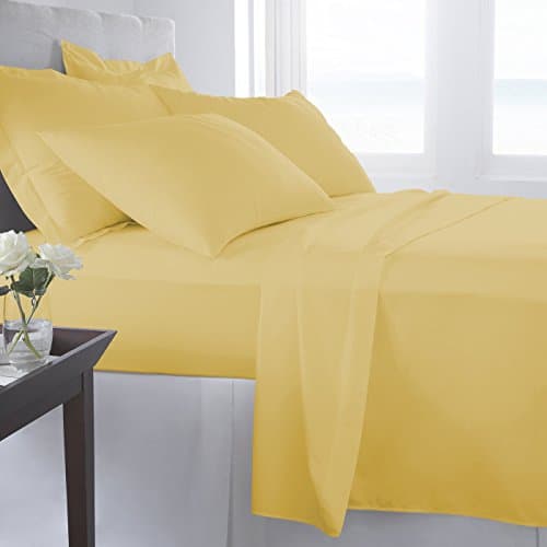 Supreme Super Soft 4 Piece Bed Sheet Set Deep Pocket Bedding - Full Size Straw