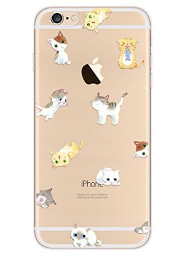 iPhone7 Plus Unique Painting Shell, Attractive Personalized Drawing Soft Ultralight Slim Clear Cover, Newest Thin Anti-Drop TPU Protective Case for iPhone 7Plus Pet Cat