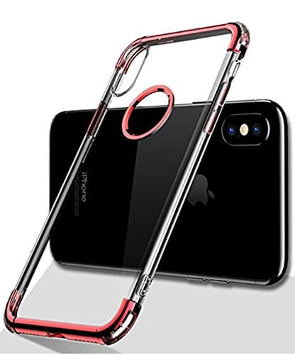 iPhone X Case, 3 in 1 Hybrid Soft Plastic Case Ultra Thin and Slim Anti-scratch Case for Apple iPhone X – Red