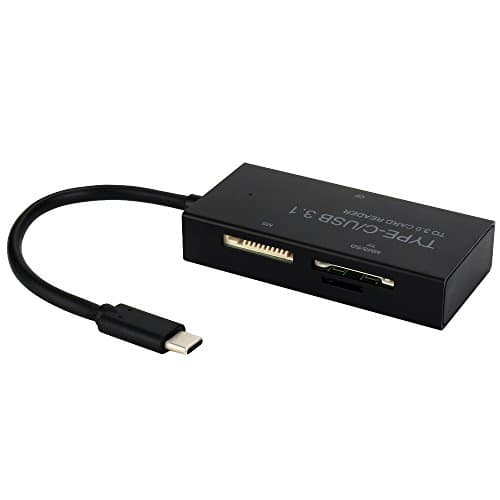 USB 3.1 Type C OTG Memory Card Reader for Samsung S8 Plus 4 Slots TF SD CF MS Card Adapter for Note 8 Pixel 2 XL LG V20 V30 G5 G6 Nexus 5X 6P Moto Z Oneplus Macbook