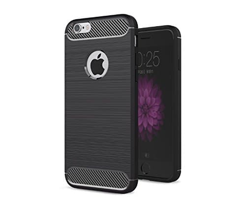 iPhone Case, Ultra Slim TPU Shockproof Protective Cover for iPhone 6 Plus - Black