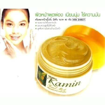 'Thai Happy'Mistine Kamin (Tumeric) Plus Plai &amp; Honey Extract Brightening Revitalizing Mask by Chadamyi