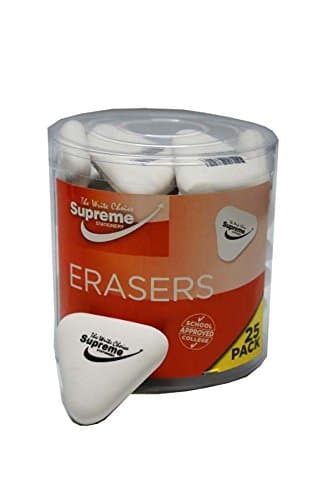 Pack of 25 Large Triangular Erasers