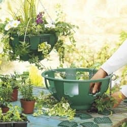 5 x 14" Easy Fill Hanging Baskets (Green)