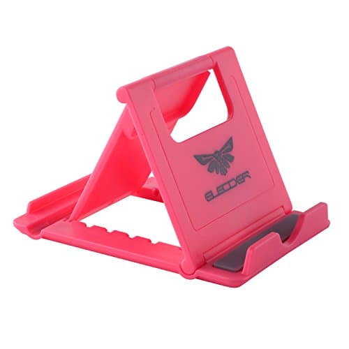 Elecder Phone Stand Multi-angle Holder Desk Stand Fold-up Desktop Phone Holder for iPhone 7 Plus 6 6s SE Samsung Galaxy S7 S6 Edge and Any Other phones, Mini Tablets, E-readers(Pink)