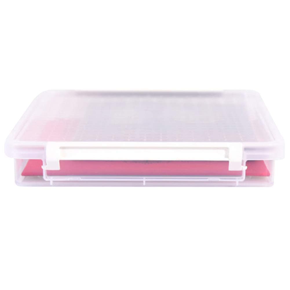 Crazyo Transparent File Storage Box Document Paper Storage Container Office Supplies