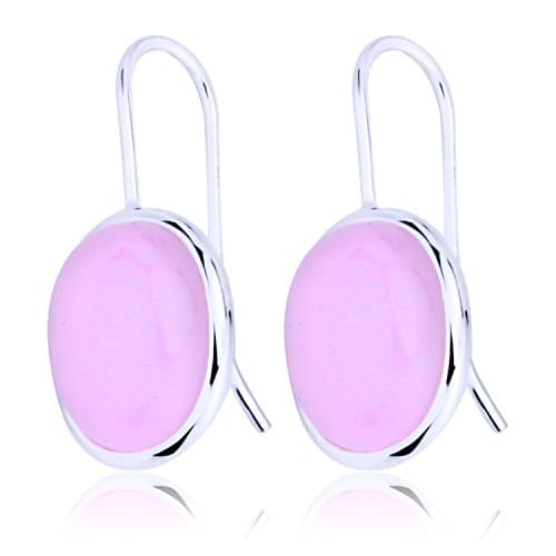 Natural Oval Clear Gemstone Drop Earrings Solid 925 Sterling Silver Hook MetJakt Earring Opal for Women's Fine Jewelry