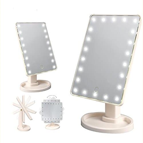 IZERUO Vanity Makeup Mirror LED Cosmetic Mirror, Smarch Touch Screen 16 LED Lighted Vanity Mirrirs