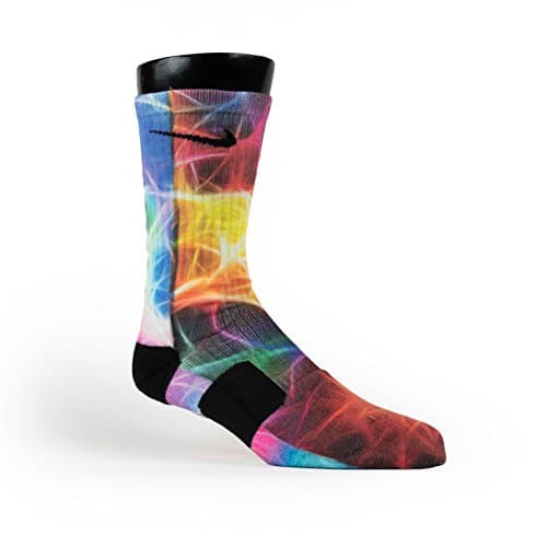 HoopSwagg Neuron Magic Custom Nike Elite Socks Large Multi