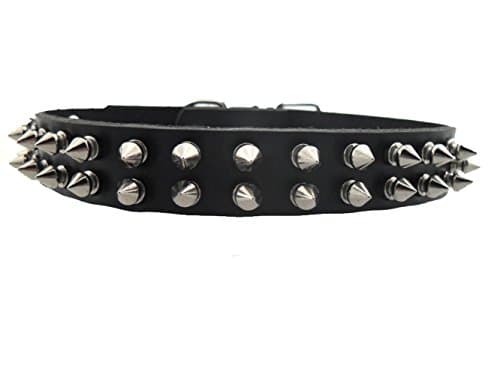 Pet Accessories Sharp Spiked Studded Leather Dog Collars for Medium &amp; Large Dogs Black, Adjustable