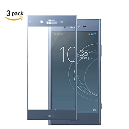 [3 Pack] Sony Xperia XZ / XZS 2.5D Screen Protector,MuTouNiao 9H Cell Phone Tempered Glass Screen Protector Scratch Proof Anti-Fingerprint Film For Sony Xperia XZ / XZS - Blue