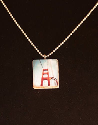 Scrabble Tile Golden Gate Bridge Pendant
