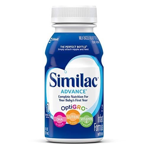 Similac Advance Infant Formula with Iron, Stage 1 Ready-to-Feed Bottles, 8 Ounce, (Pack of 24) (Packaging May Vary) by Similac Advance