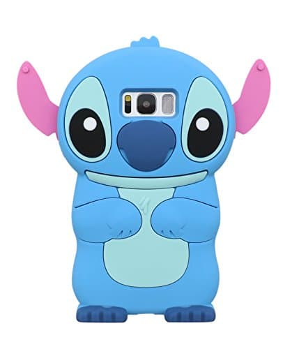 Galaxy S8 Case, Lilo Stitch Movable Ear Flip Cute 3D Cartoon Lovely Soft Gel Rubber Silicone Skin Case Cover for Samsung Galaxy S8 ( Stitch Blue)