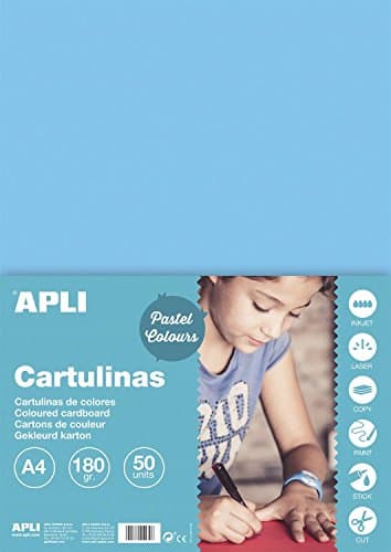 APLI DIY Cases Cartoline A4 180 g 50 Sheets Pack of 10 Light Blue