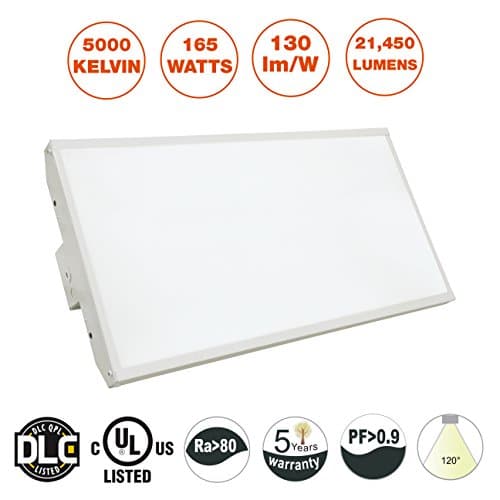 GoodBulb 2' LED Linear High Bay Lighting, AC100-227V, Dimmable, 5000K, DLC 4.0 Certified, Industrial Lighting Fixture - 165 Watts