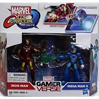 Marvel Gamer Verse Iron Man vs. Mega Man X Action Figure Set 3.75"