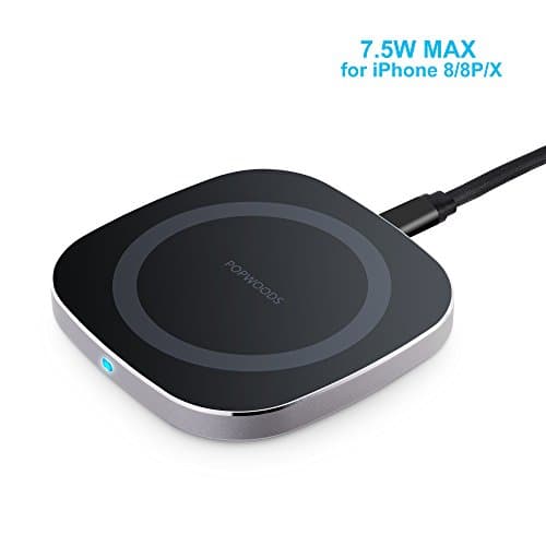 Fast Wireless Charger, Wireless Charging pad 7.5W Available for iPhone 8/8 Plus, iPhone X, Nexus 5/6/7, Nokia 9, Wireless Fast Charger Provides 10W Power for Galaxy S8 / S8 + / S7 / S7 Edge / S6 edge