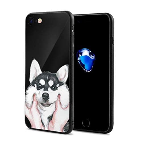 Pinch Huskies Face PC Protective iPhone 7/8 Case Soft Silicone Rubber Case