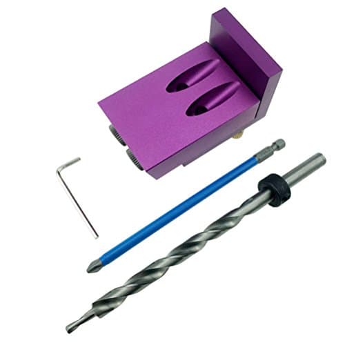 Ascendons Alloy Pocket Hole Jig Kit System with Step Drill Bit PH2 Screwdriver for Kreg Woodworking Hardware Jig Repair Tools
