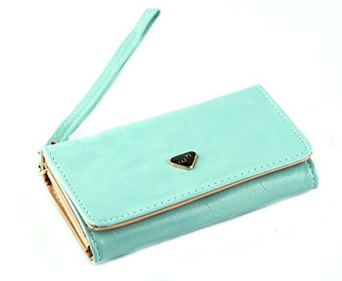 LBS Quality Fashion Korean Style Multi-function Plug-in Wallet Purse Handbag (MM - Medium Aquamarine)