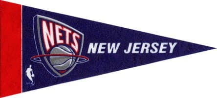 NBA Mini New Jersey Nets Pennant, (2-Pack)