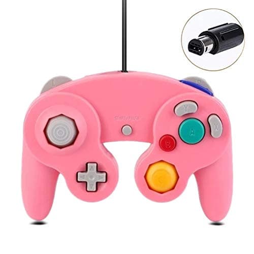 Gamecube Controller, Classic Wired Controller for Wii Nintendo Gamecube Pink