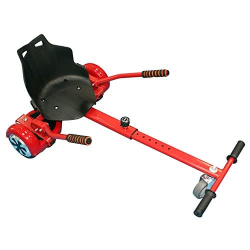 Red Adjustable Transform Hoverboard Kart Seat Car Style Holder Accessory For 6.5" 8" 10" Two Wheel Self All Self Balancing Scooter Balancing Scooter with 4 Length Adjustments