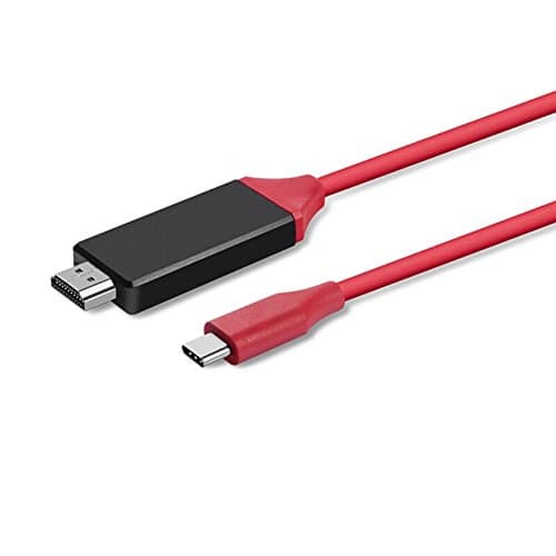 MiraScreen USB Type C to HDMI Cable 4K 2m(Compatible Thunderbolt 3) USB C to 4K HDTV Core for MacBook Pro, MacBook, iMac, Samsung Galaxy S9/S8/Note 8, Surface Book 2, Dell XPS 13/15, Pixelbook (Red)
