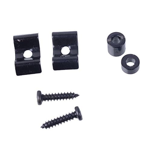 String Tree Guide Retainer Body Custom Black for Fender Strat Tele Replacement Guitar Parts Pack Of 2 Set,MusicOne