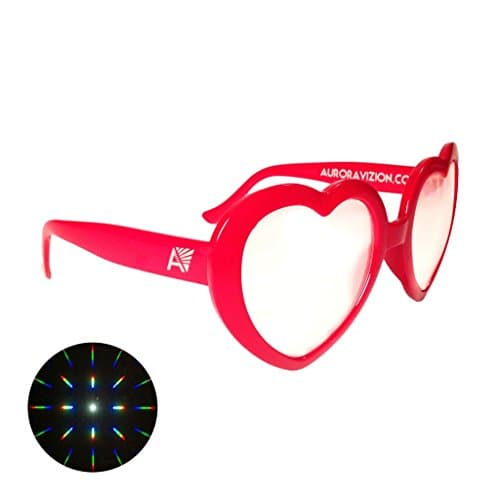 Diffraction Glasses - Red Heart Shape Frame